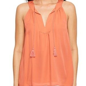 Joie Kadeem Tassel Blouse in Deep Blossom